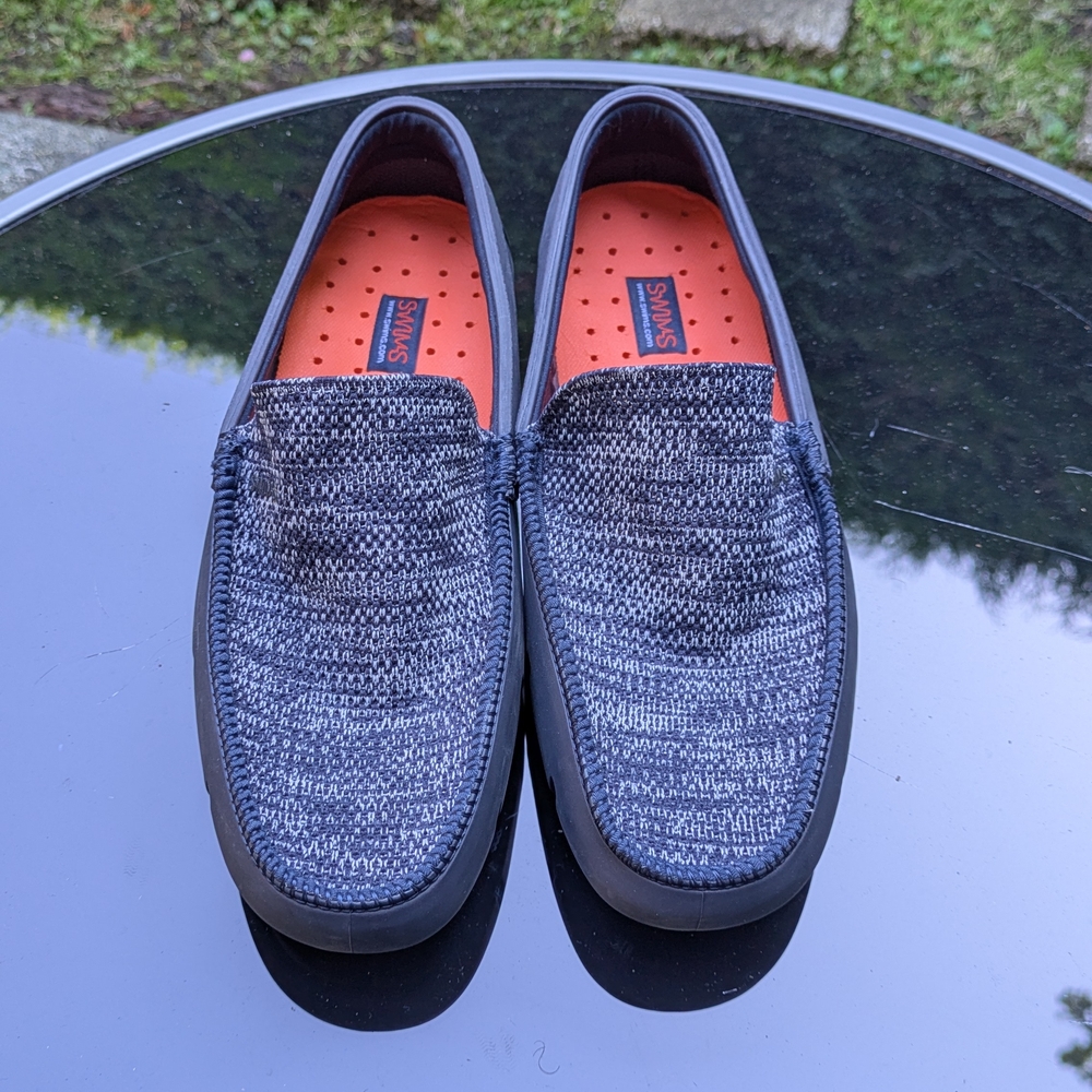 Swims Men's Blue Classic Venetian Slip-On Boat Shoes Loafers Grippy Knitted